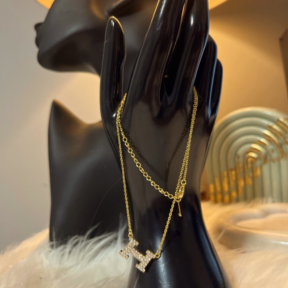 Gold Initial Pendant Necklace